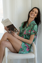 Pink Banana Leaf Pajamas