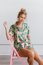 Pink Banana Leaf Pajamas