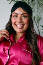 Pink Berry Satin Pajamas Shorts Set