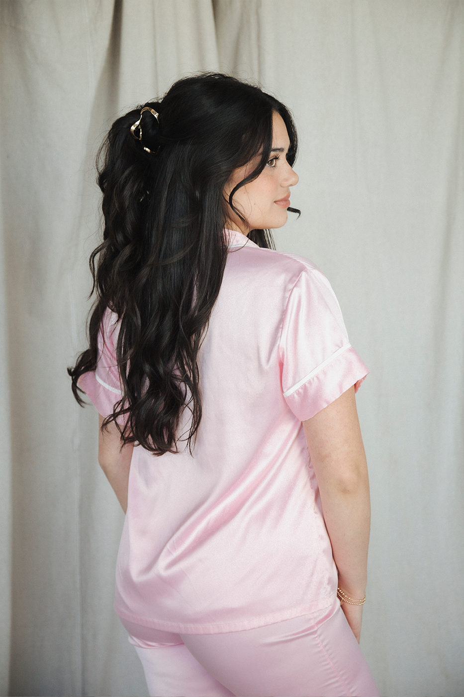 Light Pink Ribbon Pajamas Pants Set – Spikes and Seams