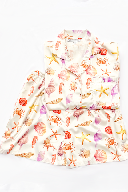 Sea Life Satin Pajamas