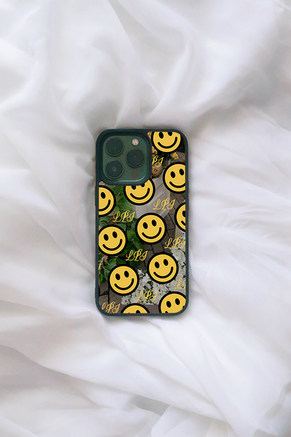 Custom Monogram Smiley iPhone Case