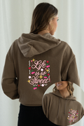 Life is So Sweet Chocolate Brown Hoodie