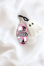 Halloween Keychain with Crochet Ghost Tassel