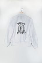 Til Death White Mid-weight Bomber Jacket