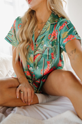Trendy Tropical Satin Pajamas