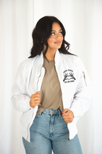 Until Death Do Us Part Mid-weight Bomber Jacket - White