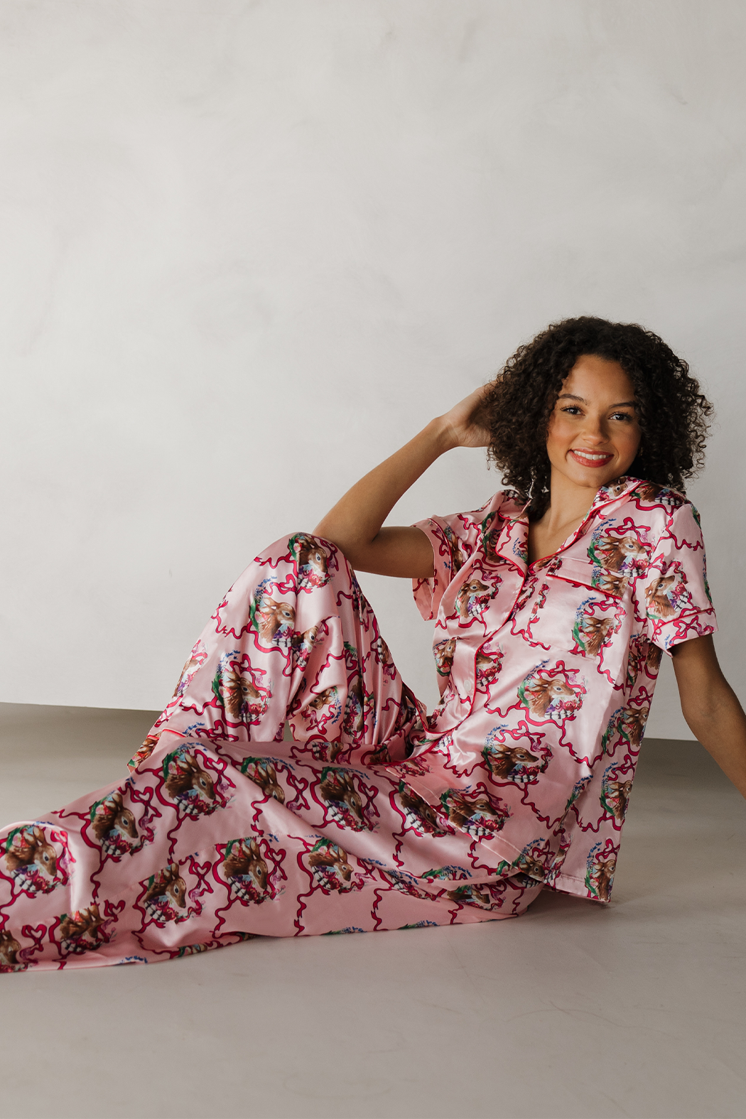 Woodland Dreams Satin Pajamas Pants Set