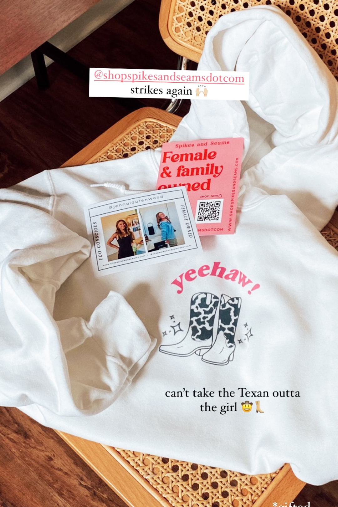 Yeehaw! hoodie - White