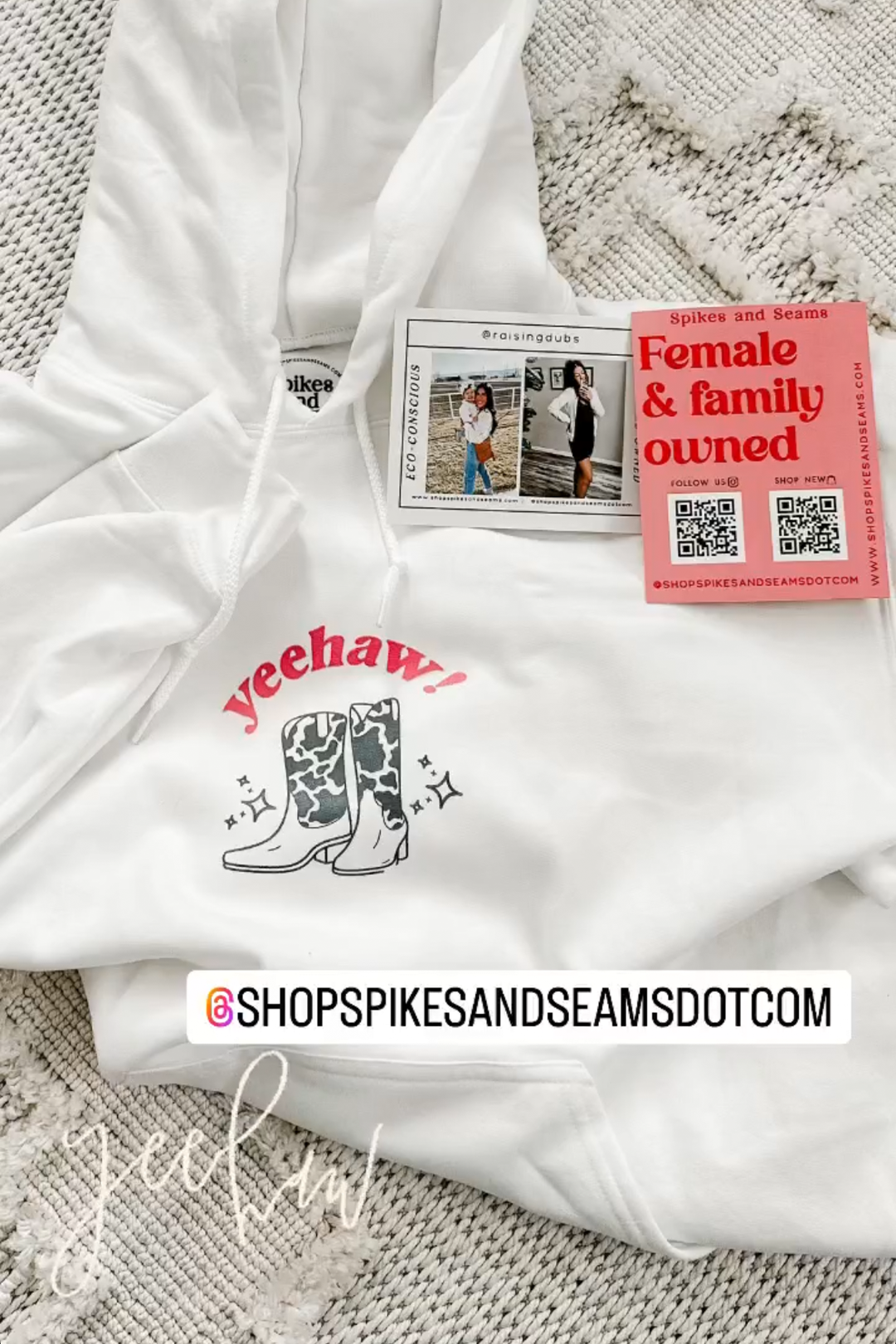 Yeehaw! hoodie - White