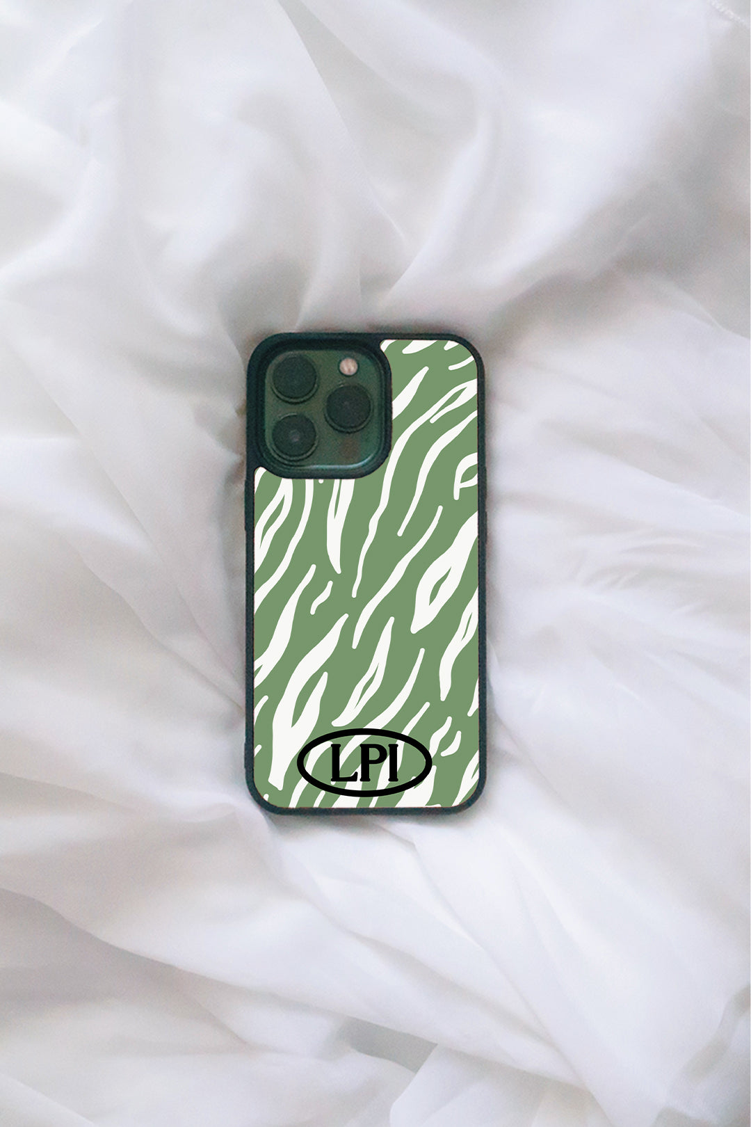 Custom Green Zebra Print iPhone case