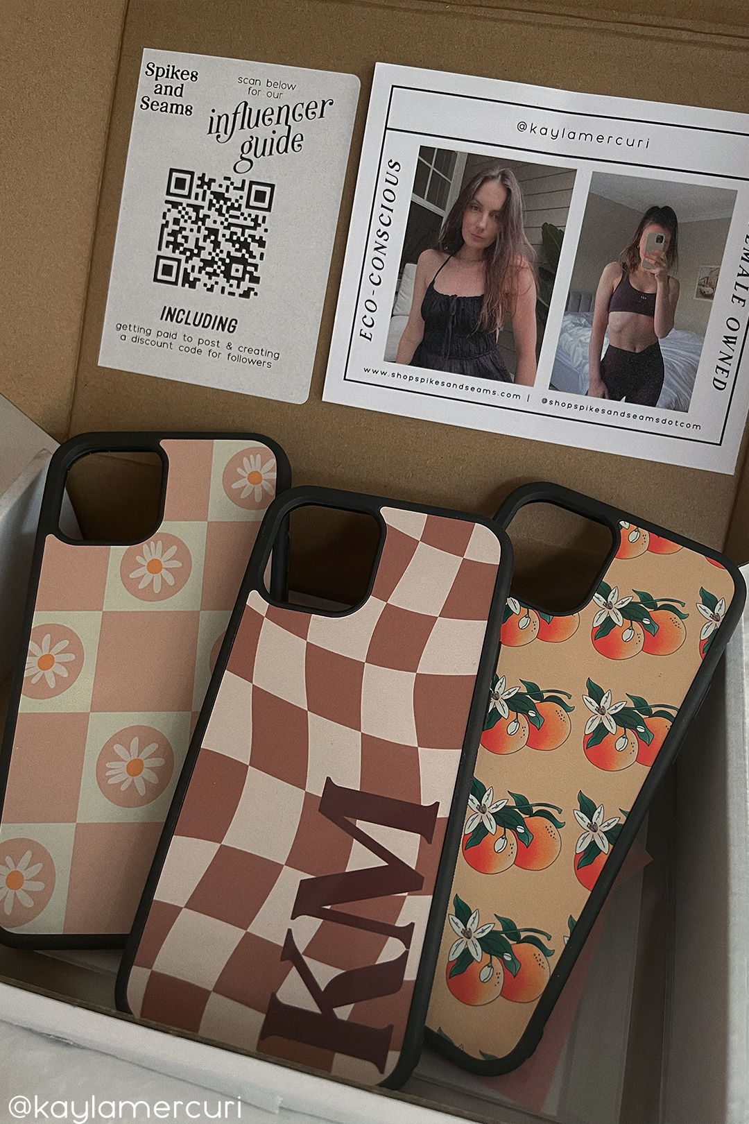 Custom Brown Checkered iPhone case
