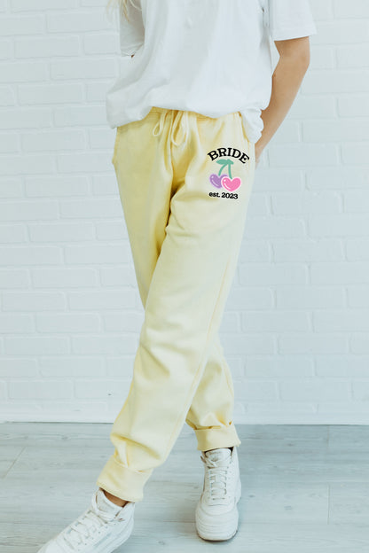 Yellow Custom sweatpants
