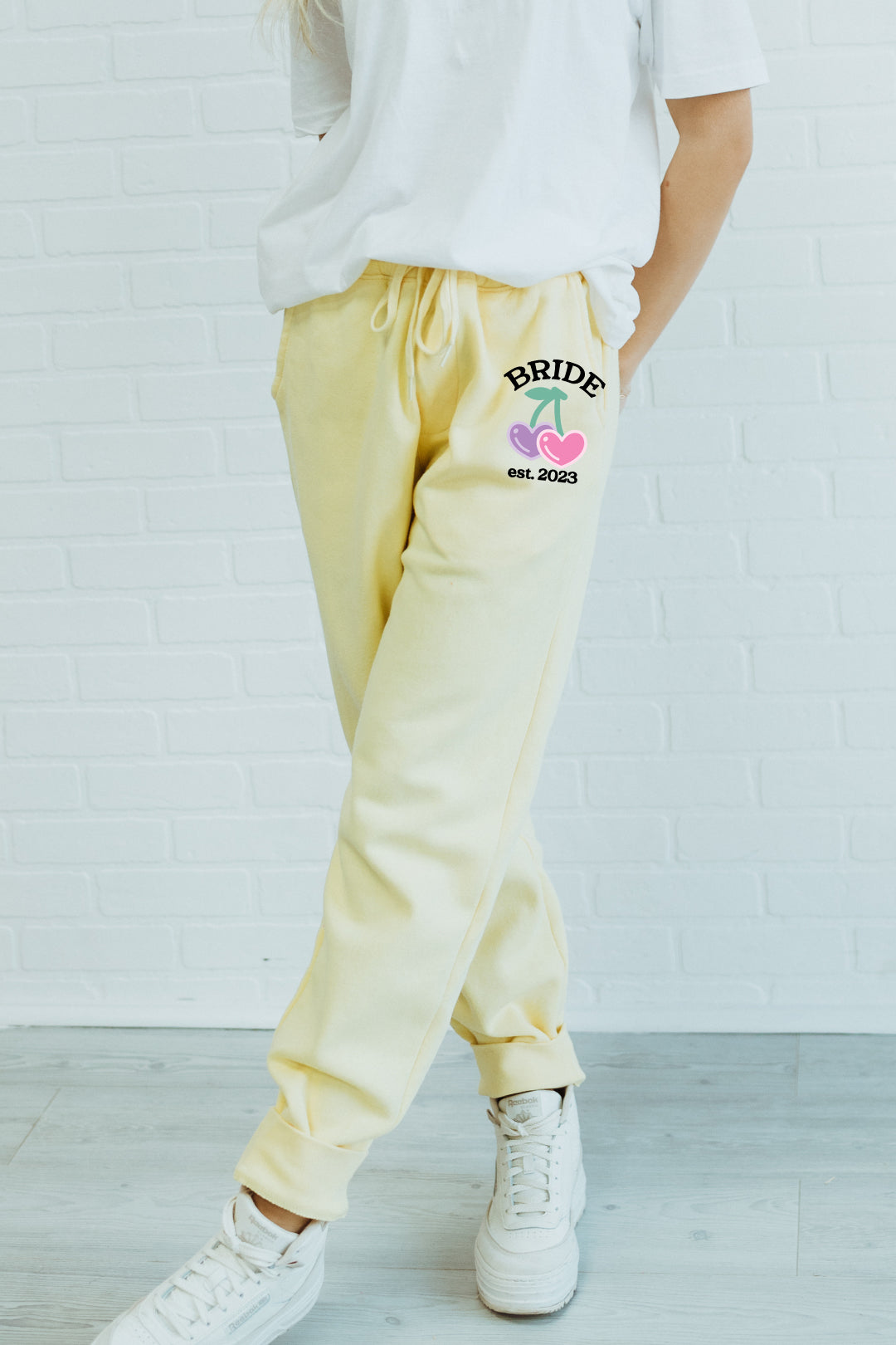 Yellow Custom sweatpants