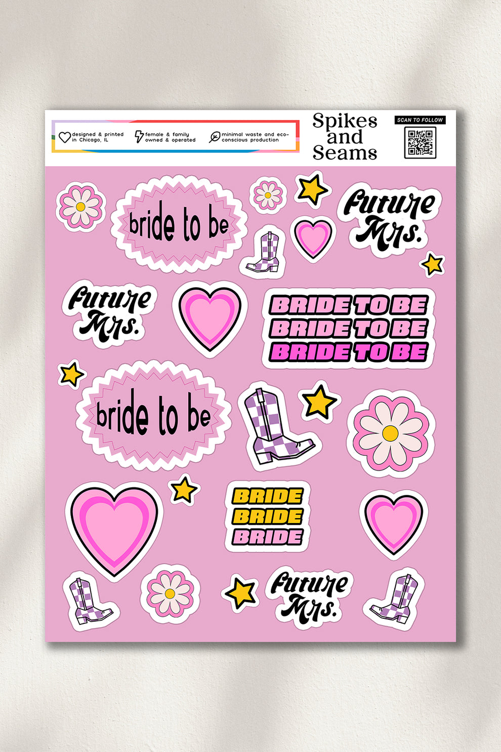 Wedding sticker pack #5 - Choose your text! – Spikes and Seams