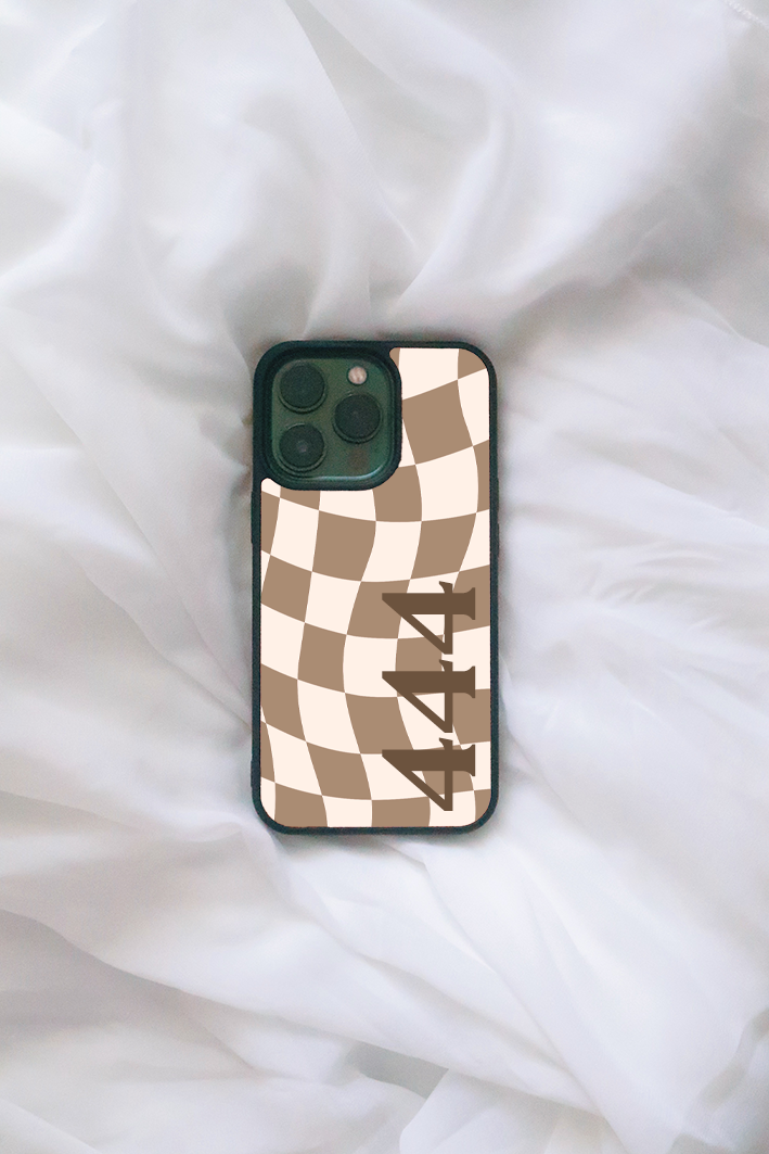 Custom Brown Checkered iPhone case