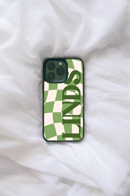 Custom Green Checkered iPhone case