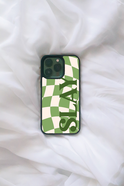 Custom Green Checkered iPhone case