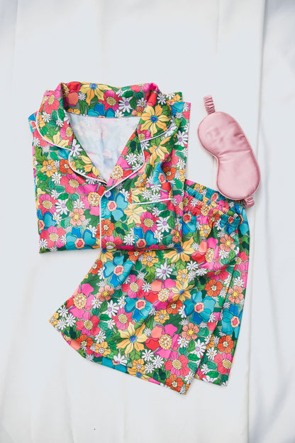 Flowerland Satin Pajamas