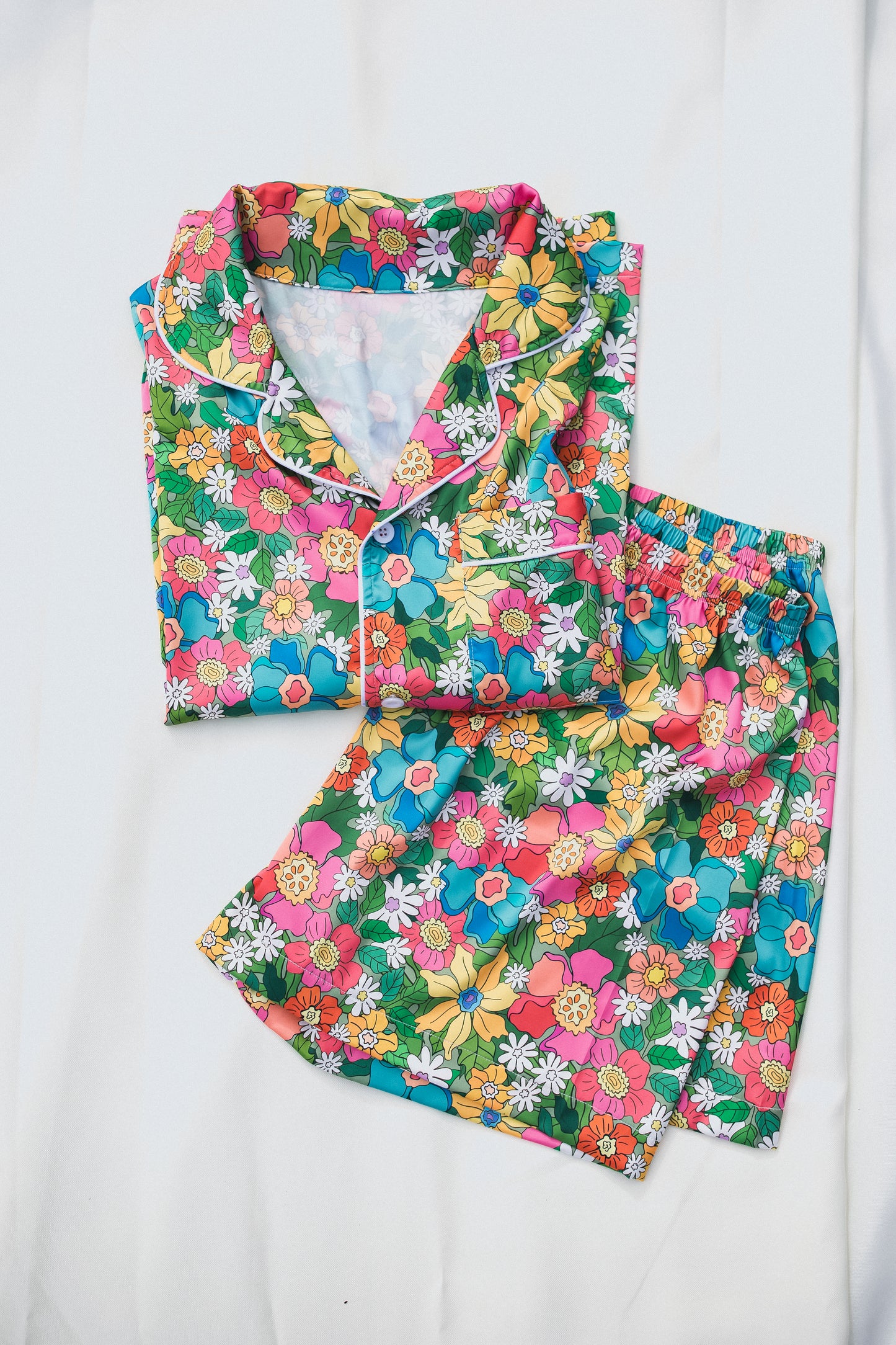 Flowerland Custom Satin Pajamas