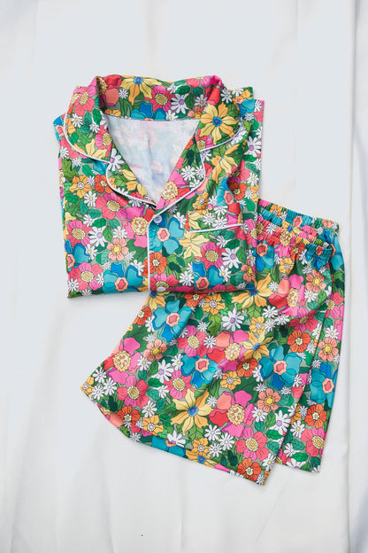 Flowerland Satin Pajamas