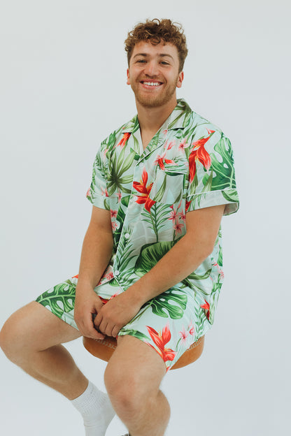 Men's Mint Tropical Pajama set