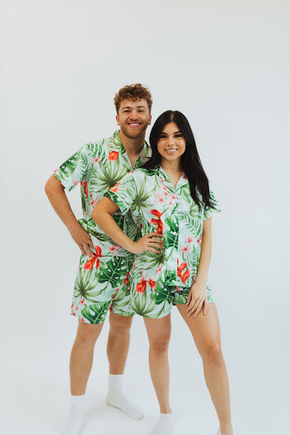 Men's Mint Tropical Pajama set