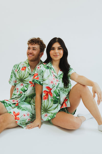 Men's Mint Tropical Pajama set