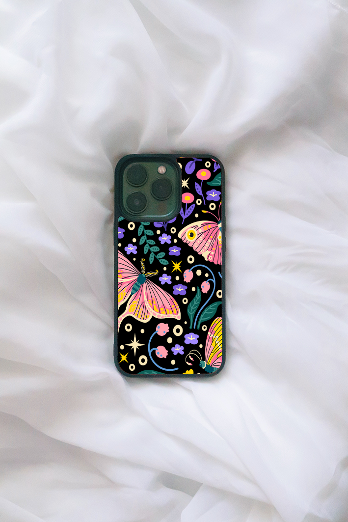 Neon Butterfly iPhone case