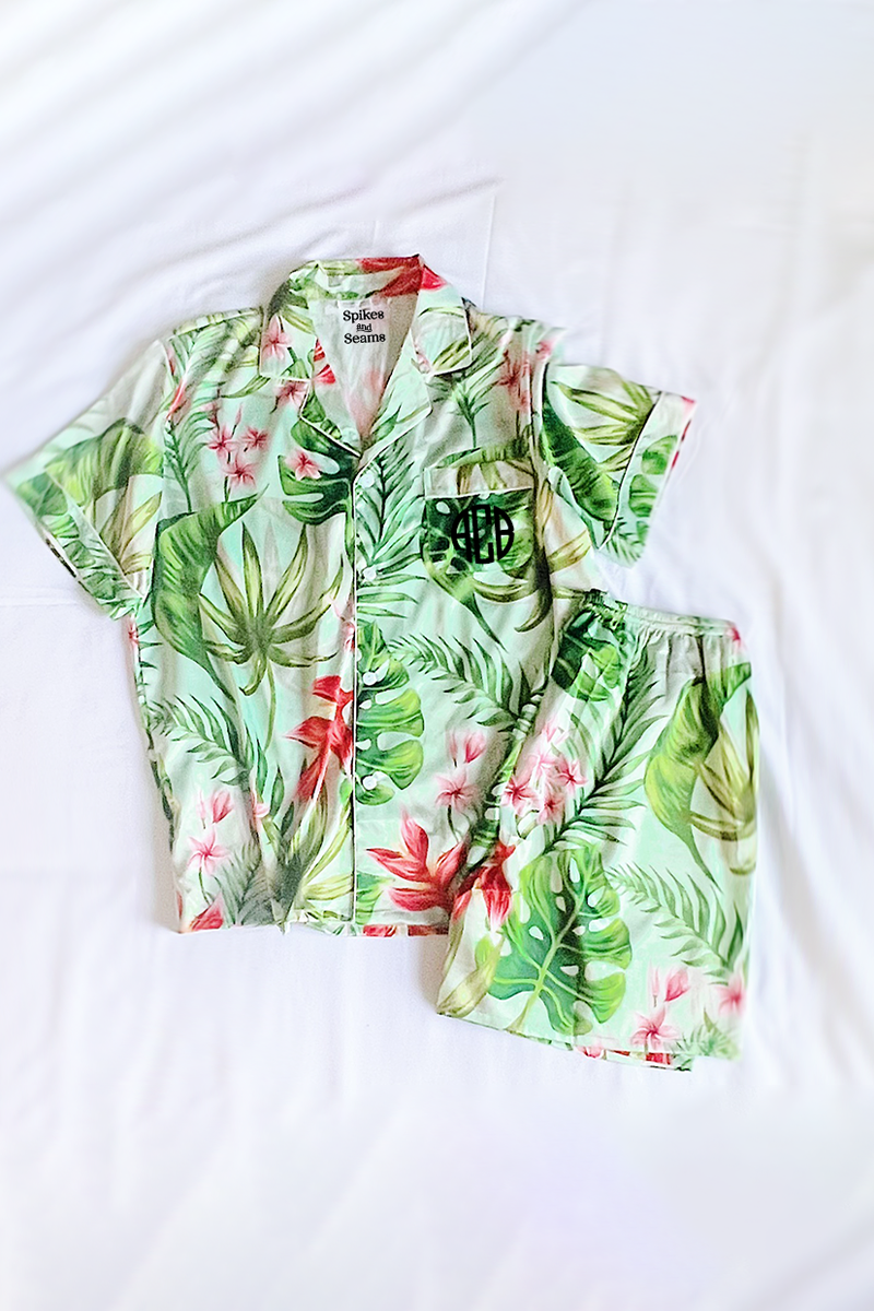 Men's Mint Tropical Pajama set – Spikes and Seams