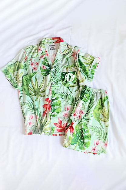 Men's Mint Tropical Pajama set