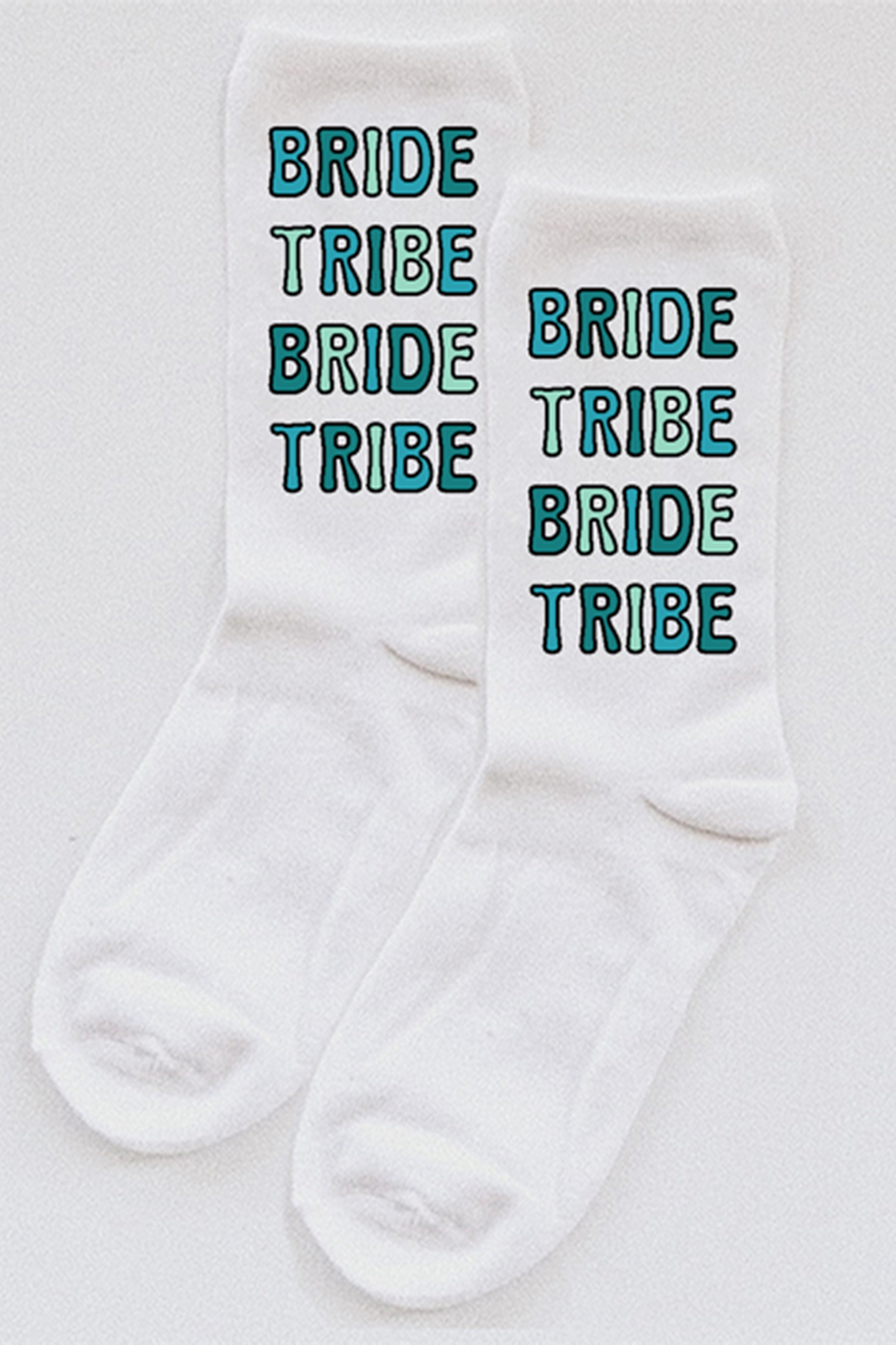 Bride Tribe Bubble Letter socks - choose your colors!