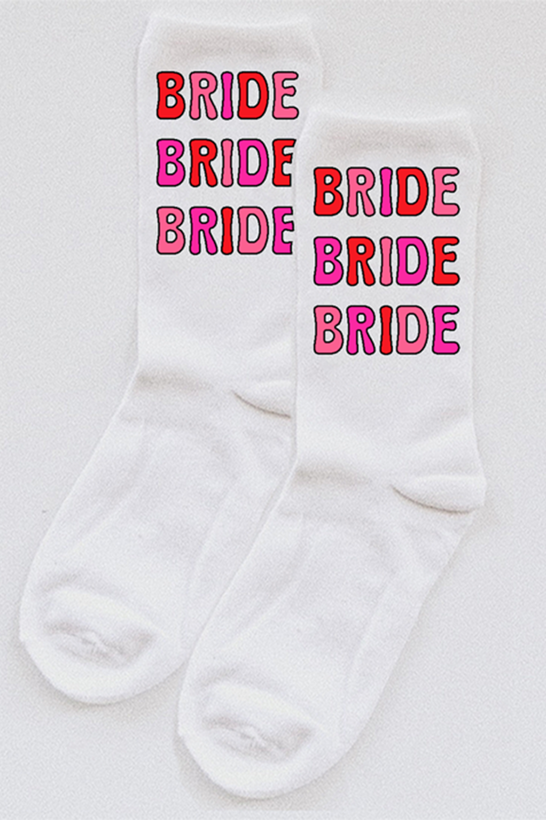 Bride Bubble Letter socks - choose your colors! – Spikes and Seams