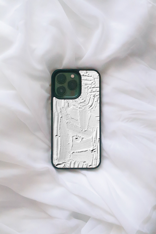 White Texture Print iPhone case
