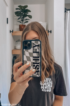 Custom Brown Checkered iPhone case